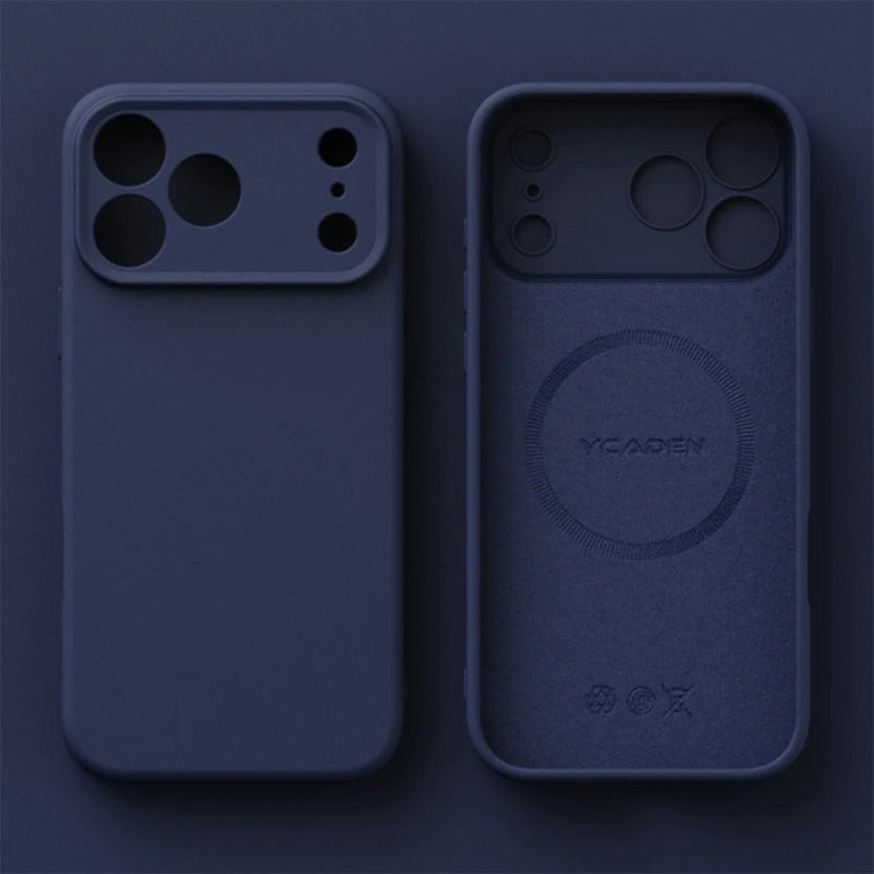 Original Liquid Silicone Magnetic Phone Case For iPhone 17 16 15 14 13 12 Pro Max Plus 17 Air For Magsafe Wireless Charge Cover Car Mobile World
