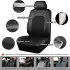 9pcs Universal Leather Seat Covers, Breathable Car Seat Cover Full Set for Car , Auto,SUVs,Trucks CM World