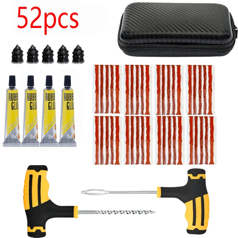 HOT Car Tire Repair Kit Puncture Plug Tools Tyre Puncture Emergency for Tire Strips Stirring Glue Repair Tool Kit