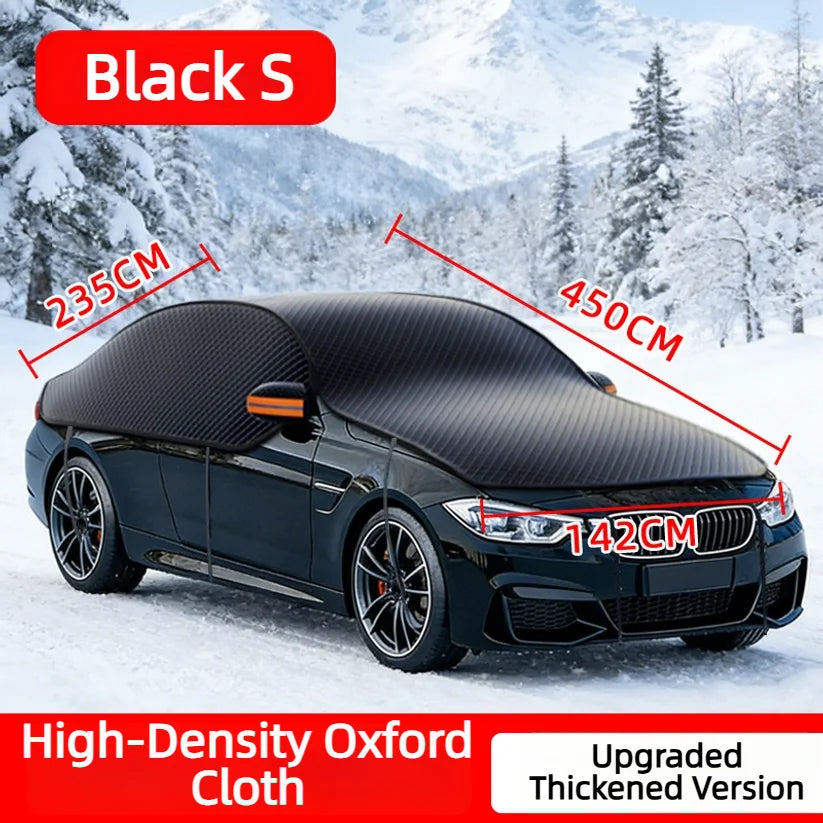 Universal Oxford Fabric Car Front Windscreen Cover Car Windshield Snow Sun Shade Cover With Reflective Stripe Winter Snow Cover