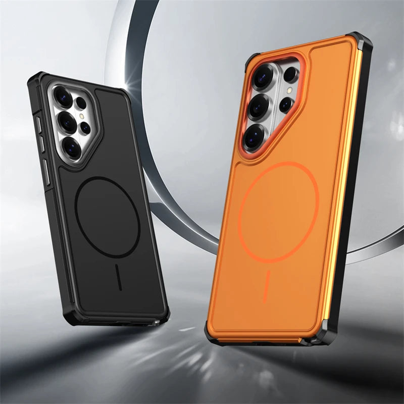 For Magsafe Magnetic Case for Samsung Galaxy S26 S25Edge S24 S23FE S22 Ultra Plus A57 A37 A17 A07 A56 A26 Armor Shockproof Cover