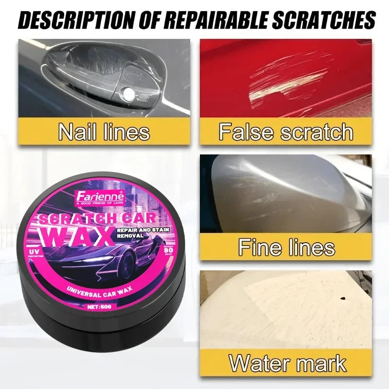 Automobile Body Scratch Repair Paste - Universal Car Scratch Wax Kit for Polishing and Waxing, Eradicates Micro Scratches, CM World