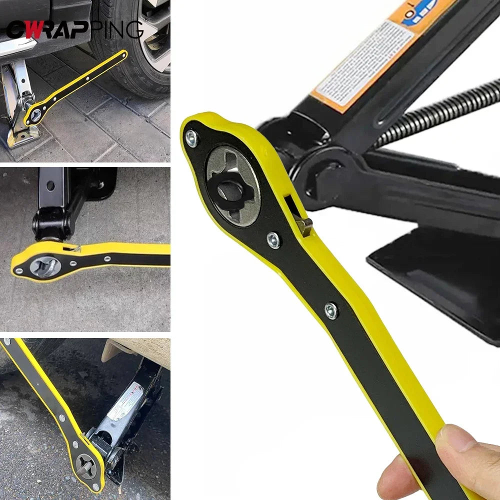 Crick Auto Bridge Car Accessories Novelties Ratchet Jack&lifting Equipment Tool Moto Labor Saving Wrench Lift Adapter Tire Jack CM World