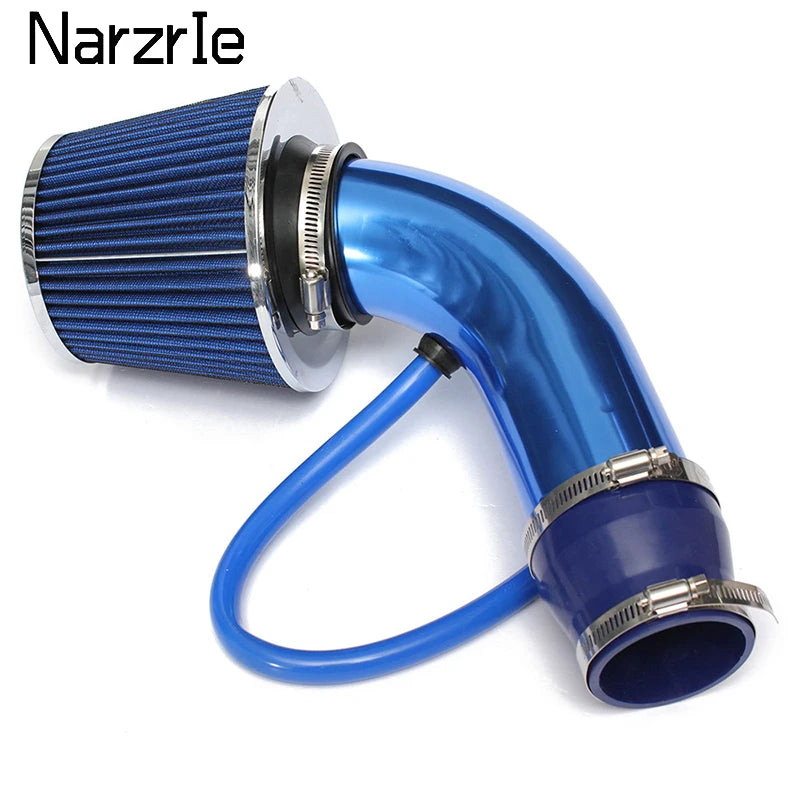 76mm Car Refitted Winter Mushroom Head Air Filter Intake Pipe Filter High Flow High Cold Air Filter Aluminum Pipe Kit CM World