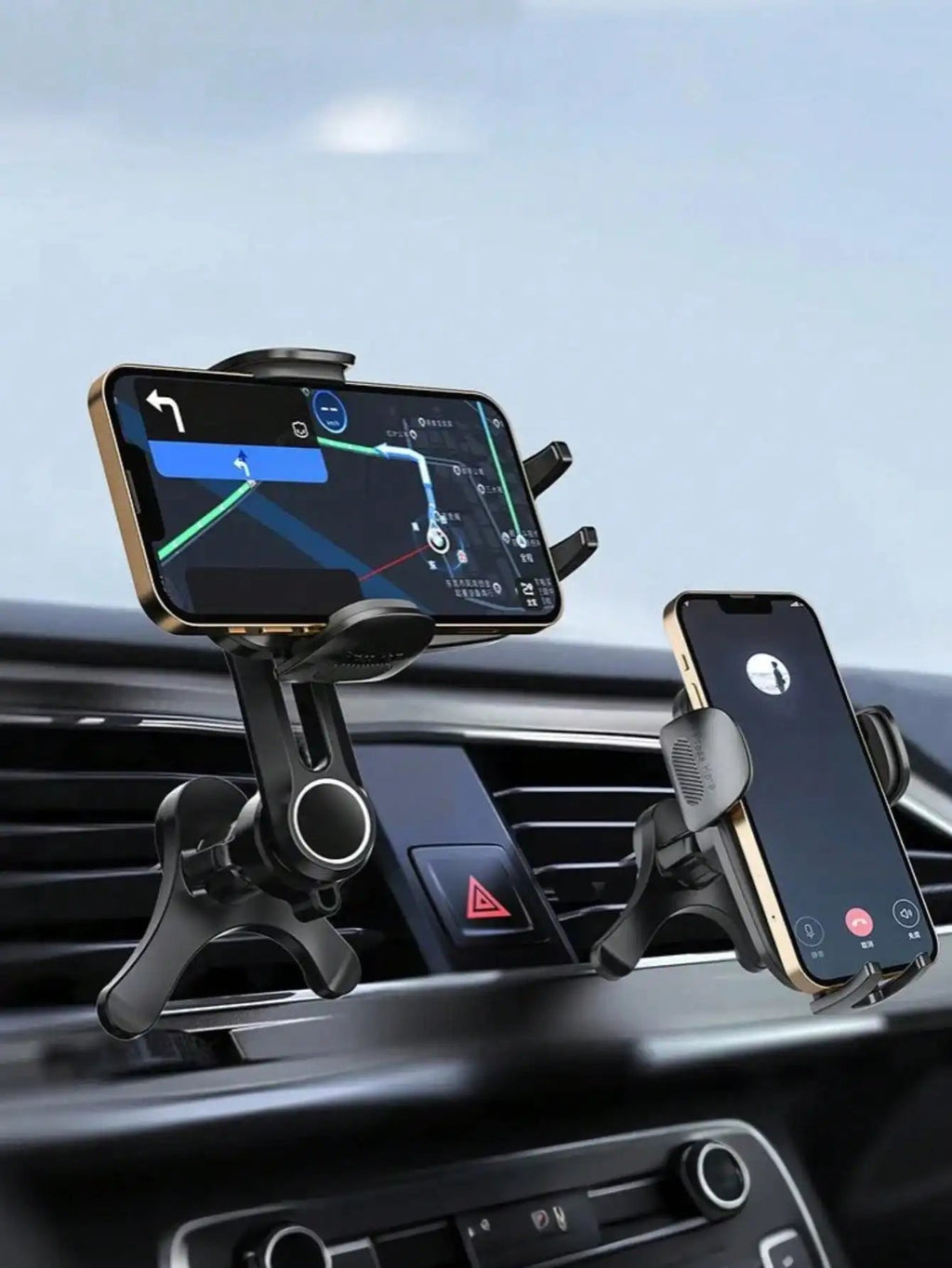 Universal Car Air Vent Phone Holder – Y-Shape Unobstructed Design with Adjustable Clamp, Compatible with All Smartphones CM World