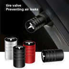 4Pcs Car 3D Metal Wheel Tire Valve Stem Caps For Tesla Model 3 Y S X Cybertruck Juguete Roadster Coil Bonina SpaceX sticker