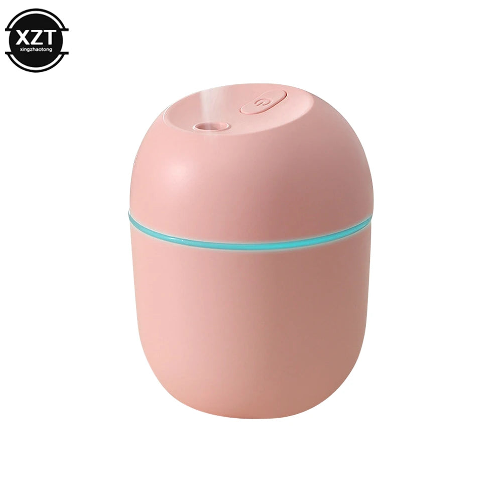 220ml Mini Air Humidifier Portable USB Fragrant Essential Oil Diffuser Humidifier with LED Light for Household Office Car