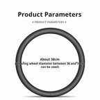 Car Non-Slip Steering Wheel Cover, Nappa Texture, Fits 37-38cm Steering Wheels, Ultra-Thin, Anti-Slip, Universal for All Seasons