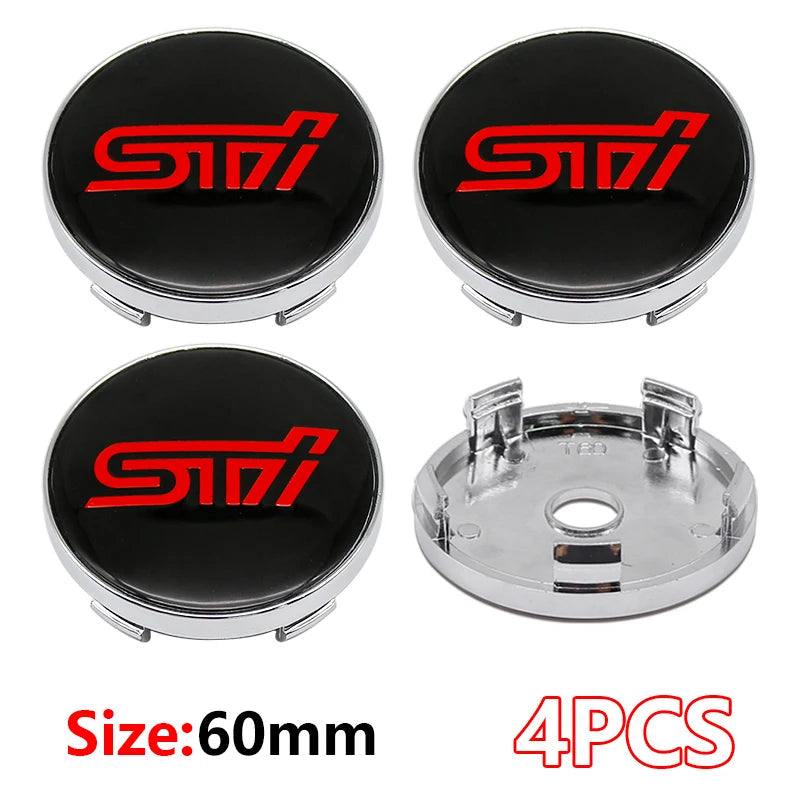 4Pcs 56MM Car Wheel Center Emblem Sticker 60mm Hub Cover Badge for Subaru Outback Legacy Forester Impreza Tribeca WRX DRL XV STI CM World