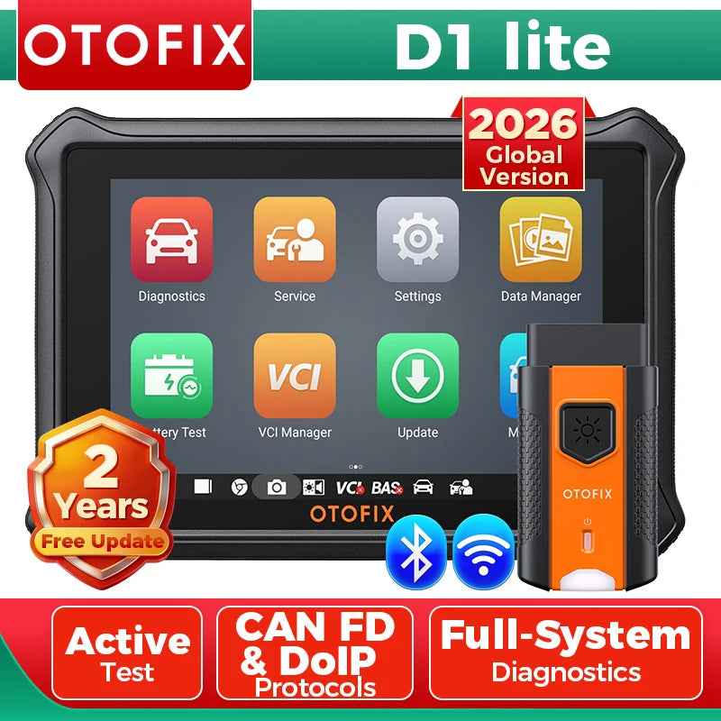 OTOFIX D1 LITE OBD2 Scanner Car Diagnostic Tool Bluetooth Wireless Bi-Directional Control OBD Automotive Scan Tool Active Test