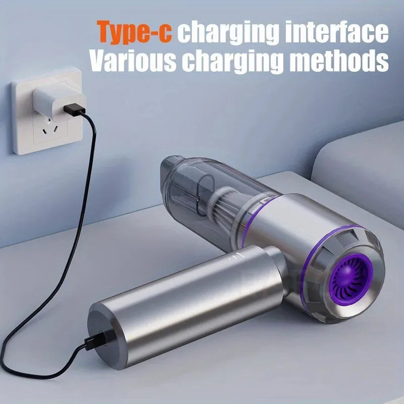 New Portable Handheld Vacuum 30000Pa Cordless Car Vacuum Cleaner With Brushless Motor 4 In 1 For Keyboard, Home, Pet And Car Car Mobile World