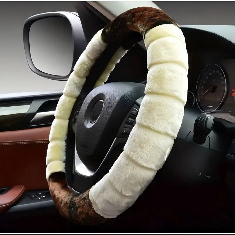 Cute Cartoon Ear Steering Wheel Cover - Warm & Cozy 15 Inch Universal Protector for Women's Car Accessories CM World