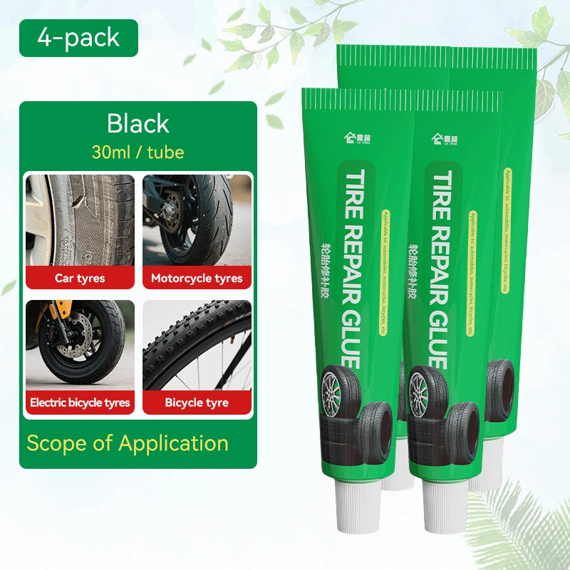 Tire Repair Glue Waterproof & High Temperature Resistant Black Sealing Waterproof And High-Temperature Resistant Repair Adhesive CM World