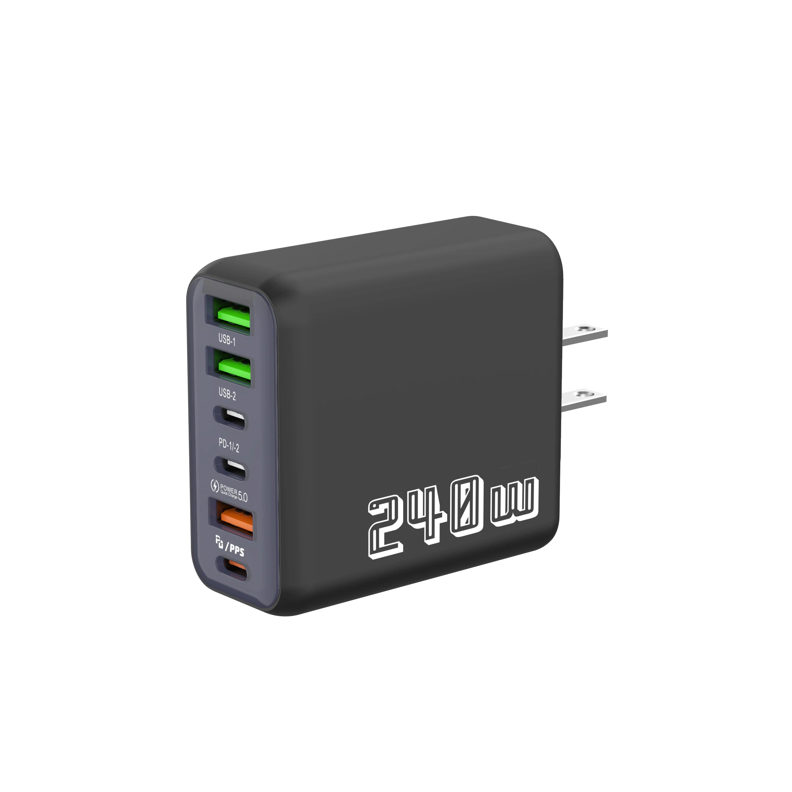 6 Ports USB C PD Charger 240W Quick Charge 3.0 Type C USB Phone Chargers Super Fast Charging Adapter For iPhone Samsung Xiaomi Car Mobile World