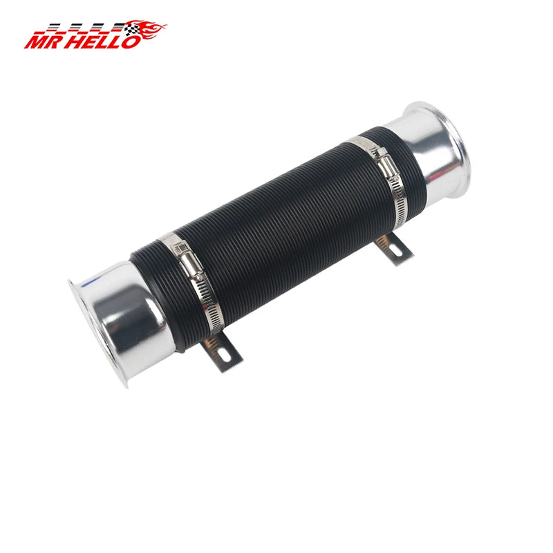 76MM Car Cold Air Turbo Intake Inlet Pipe Adjustable Flexible Duct Tube Hose Cold Feed Duct Pipe CM World