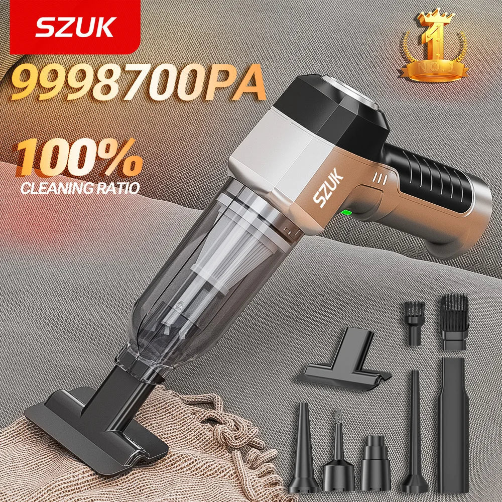 SZUK 9998700PA Car Vacuum Cleaner Strong Suction Cordless Wireless Cleaner Portable HandHeld Vacuum Cleaner Cleaning Machine CM World