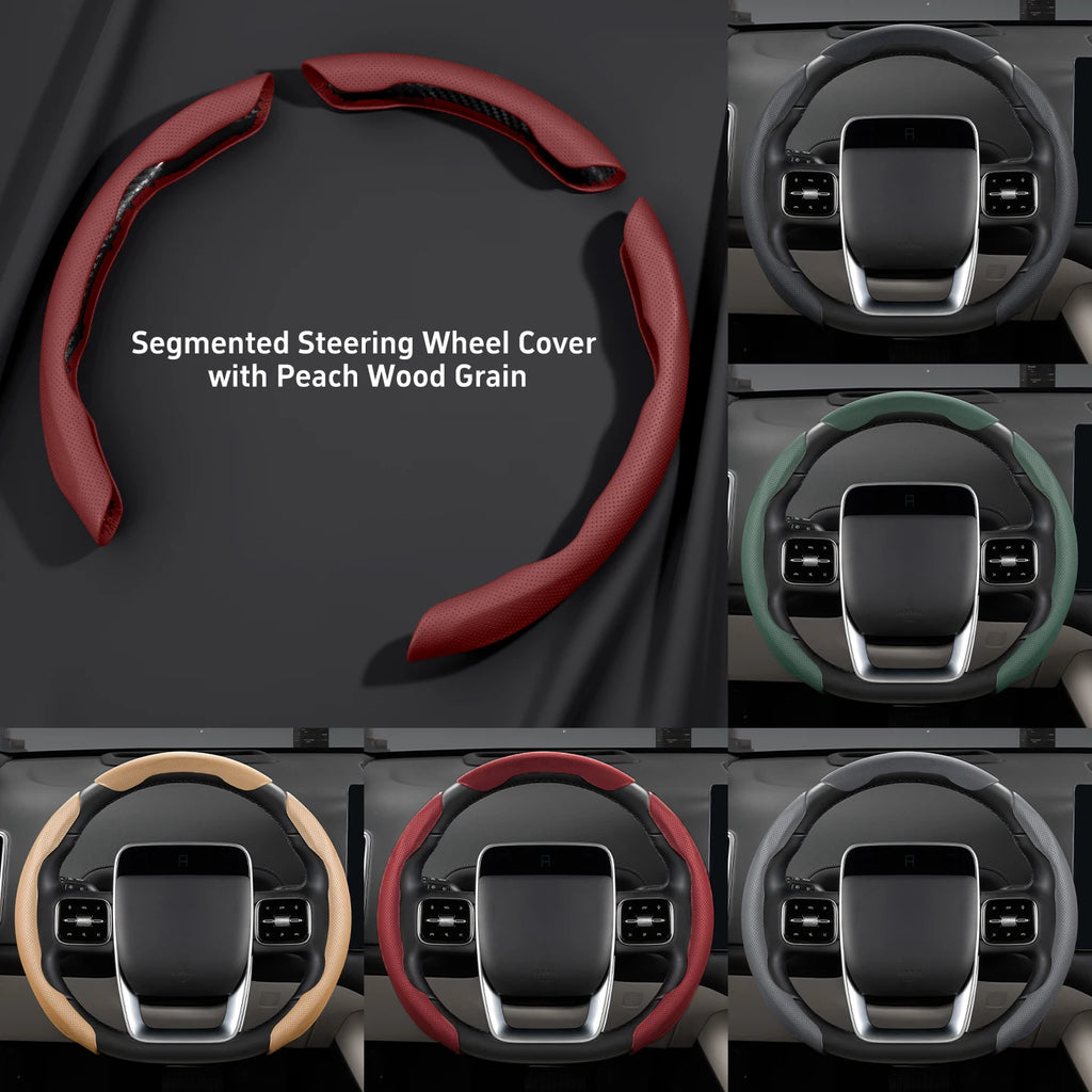 Nappa Segmented Steering Wheel Cover Decoration Car Interior, Breathable and Comfortable Steering Wheel Cover