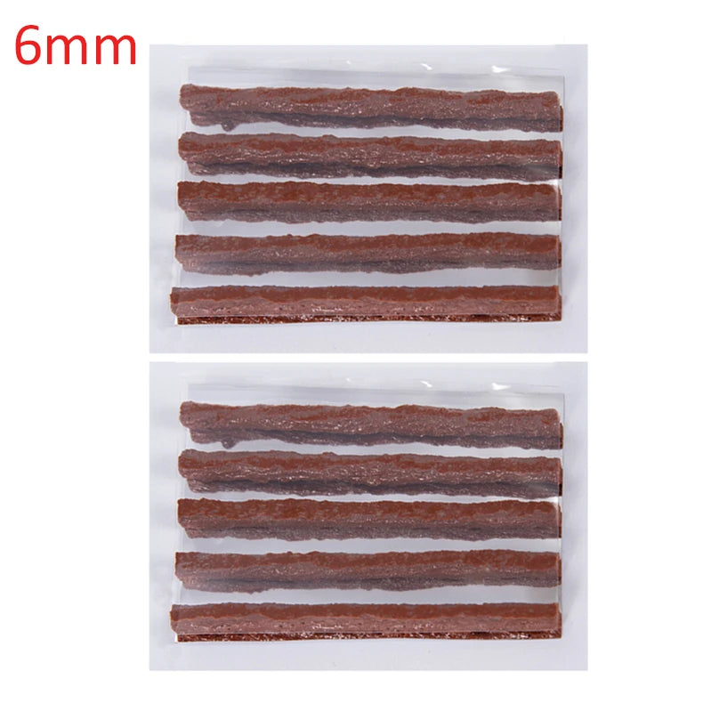 Tire Repair Strips 6mm/3.5mm Car Motorcycle Bike Tyre Puncture Repairing Stiring Glue Rubber Strips Tools Plug Car Accessories