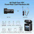 Baseus 4K Dash Cam VD1 Pro Front and Rear UHD Car Camera for SONY Sensor Supercapatior Night Vision WiFi6 DVR Video Recorder Car Mobile World