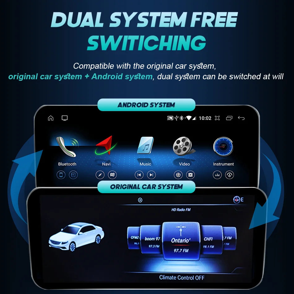 Android Auto Wireless CarPlay For Mercedes Benz C Class W205 GLC X253 V W446 Car Multimedia Navigation GPS DSP Qualcomm 680 CM World