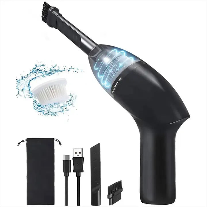 Portable Handheld Car Vacuum Cleaner, Wireless Rechargeable Mini Wet Dry Vacuum, High Power Lazy Cleaning Tool for Home Car