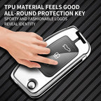 New Auto TPU Zinc Alloy Key Case Bag For Ford Fiesta Logo Car Key Chain Car Metal Key Shell Car Interior Decoration Accessories CM World