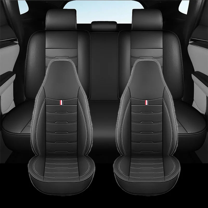 Universal Five-Seater Car Seat Cover with Integrated Headrest Cover Suitable for Most Cars Vehicle Seat Cushion Protector CM World