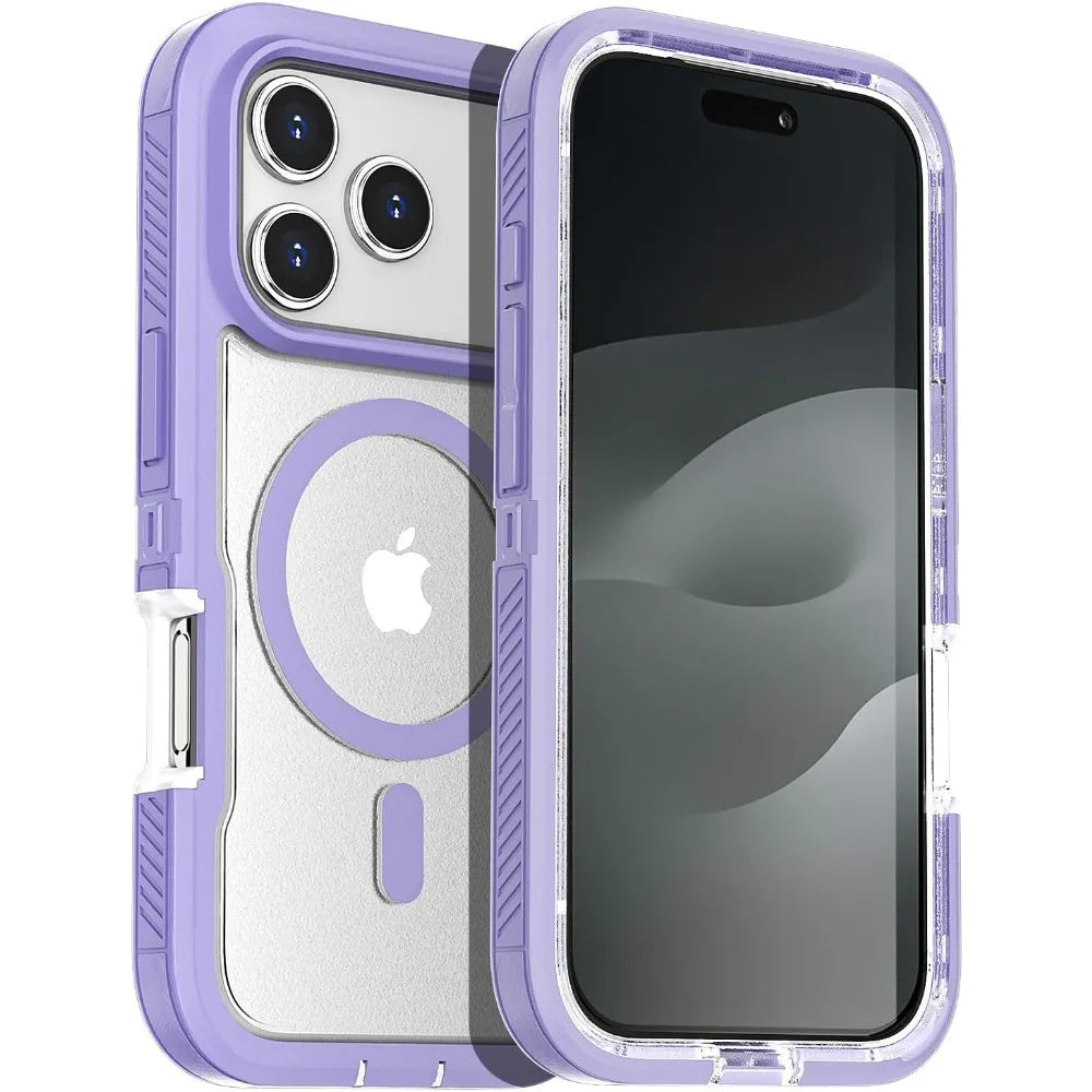 Matte Clear Magnetic OTT Phone Case for IPhone Air 17 16 15 14 Plus 13 Pro Max Anti-Slip Grip & Wireless Charge Protector Cover Car Mobile World
