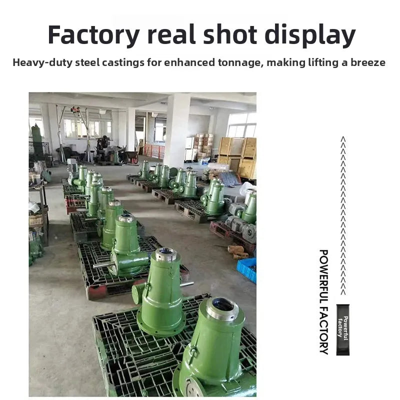 16 Ton Vertical Screw Jack - Hand-Cranked Mechanical Gear Jack for Bridge Lifting CM World