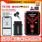 2026 KONNWEI TK100 TPMS Programming Tool Car Tire Pressure Sensors Activate OBD Relearn Tool 433MHz 315MHz Read TPMS ECU ID Tool