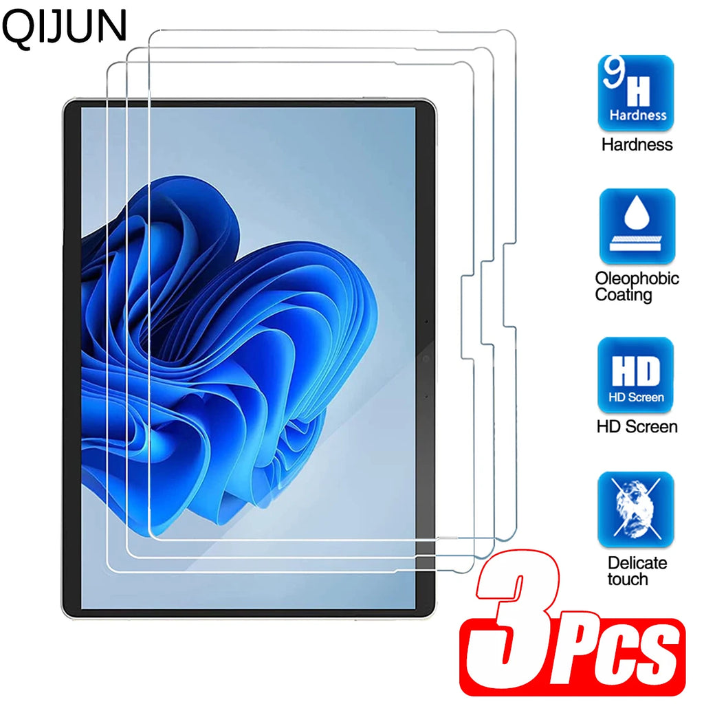 3pcs Tempered Glass For Microsoft Surface Pro 9 4 5 6 7 8 X Tablet Screen Protector For Surface Go 2 3 Premium 9H Glass Film Car Mobile World