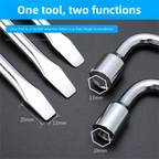 17/19/21mm 2 End L Type Socket Wrench Crowbar Tire Wheel Lug Nut Wrench Hex Key Socket Spanner Tool Car Tyre Removal Tool