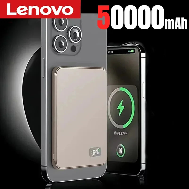 Lenovo Large Capacity Magnetic Power Bank  20W Wireless Fast Portable Charger for Magsafe Powerbank for iPhone Samsung 2026 New Car Mobile World