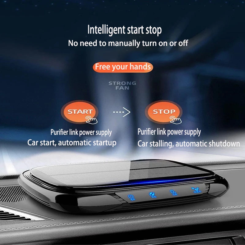 Car Mounted Solar Powered Air Purifier  Powered Car Air Purifier With Negative Ion Purification Technology Automotive Supplies CM World