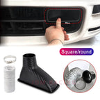 1 Set Universal Car Front Bumper Admission Air Turbo Air Intake Pipe Kit ABS Turbine Inlet Kit Pipe Air Funnel CM World