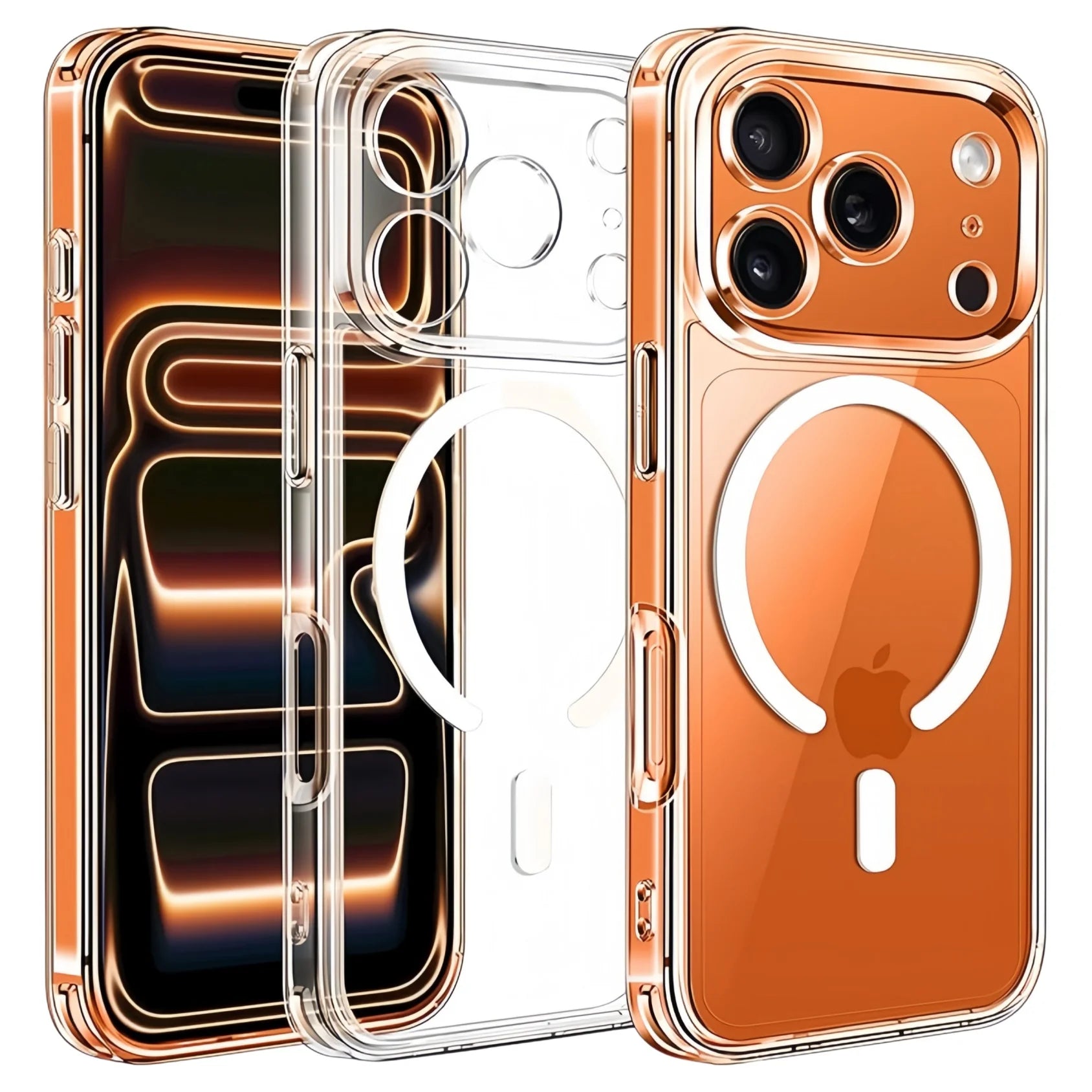 With  Magnetic Transparent TPU Shockproof Protection Phone Case for iphone 17 Pro Max/17 Pro/17E/17 Air/17