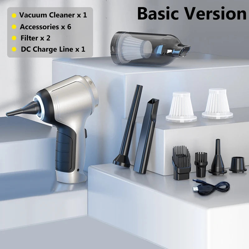 95000Pa Wireless Car Vacuum Cleaner Strong Suction Handheld Auto Vacuum Home &amp Car Dual Use Mini Vacuum Cleaner HomeAppliance CM World
