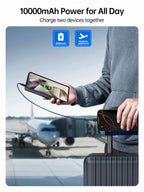 NEWDERY 10000mAh Magnetic Battery Charger Case for Samsung Galaxy S25 Ultra Battery Pack Portable Wireless Power Bank Case
