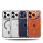 Luxury Magnetic Shockproof Clear Bumper Case for iPhone 17 Pro Max Air 16 15 14 13 12 Plus For Magsafe Lens Protect Stand Cover Car Mobile World