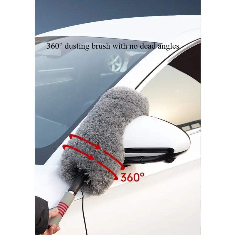 Microfiber Car Dust Removal Duster for Cleaning Exterior Dust Fine-haired Car Brush for Cars Car Cleaning Brush and Mop Supplies