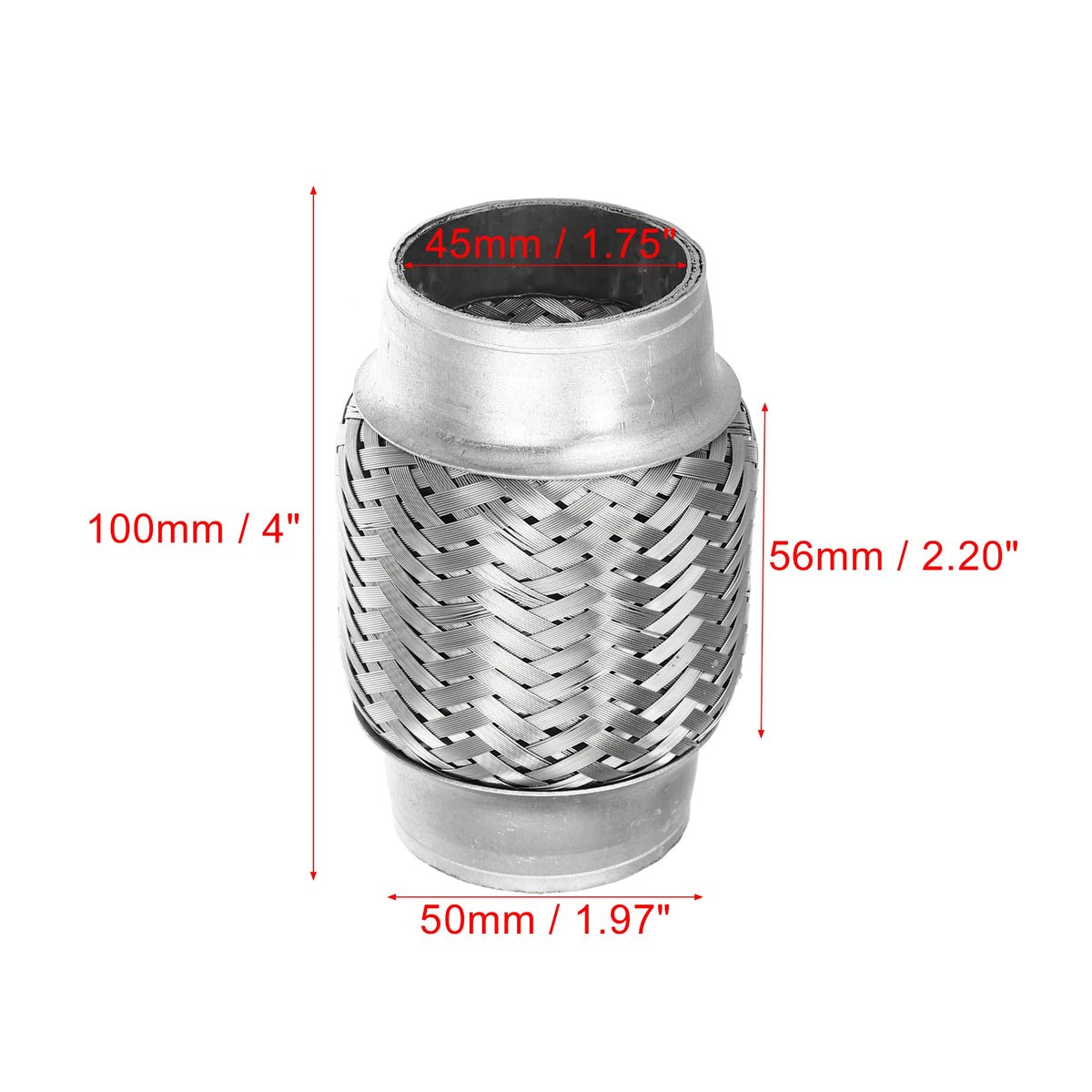 UXCELL 51x55x252mm 51x57x150mm 58x63x250mm Car Exhaust Tube Telescopic Flexible Stainless Steel Muffler Pipe Connector