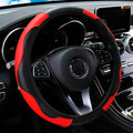 Carbon fiber PU leather elastic car steering wheel cover without inner ring suitable for 14.5-15 inch car interior supplies