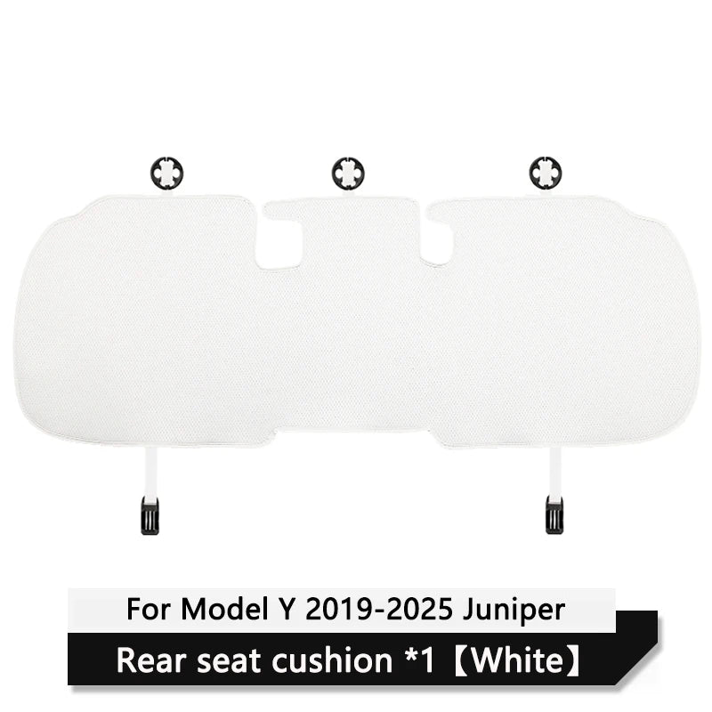 Car Ice Silk Seat Cushion Cover For Tesla Model 3 / Y Juniper 2019-2026 Breathable Comfortable Seat Pad Car Interior Accessories