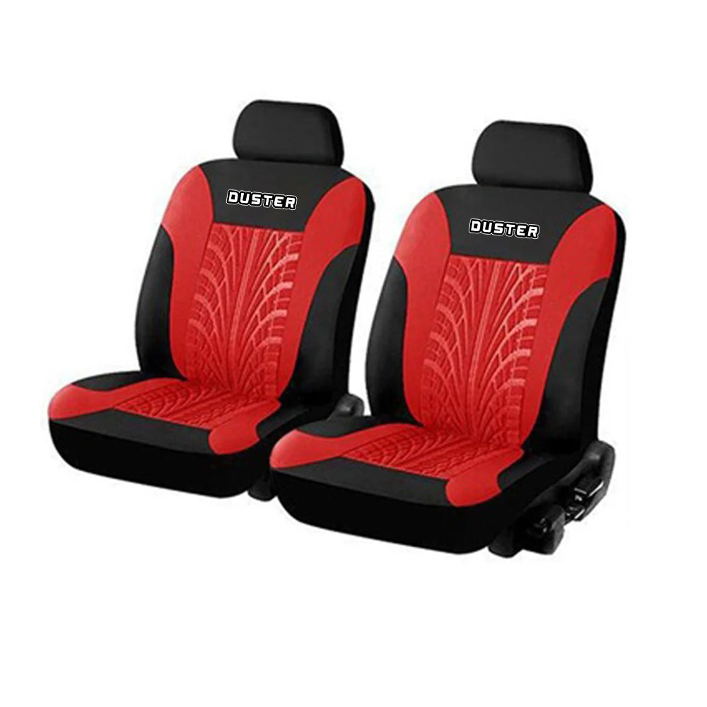Universal Car Seat Covers Full Set Fit Front Rear Auto Seat Protector Tire Track Pattern for Cars SUV