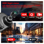 4.5 Inch Mirror Screen Car Dash Cam 1080P Front & Optional Rear Camera Dual Channel DVR Recorder with Auto Mode