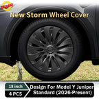 TSLLUG 4PCS 18 Inch 43th Hubcap for Tesla Model Y Juniper Standard 2026 Replacement Automobile Hubcap Full Rim Cover Accessories