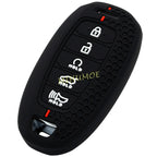 Car 5 Buttons Remote Key Case Keychain Shell Fob For 2020 2021 2022 Hyundai Palisade Elantra Silicone Key Holder Cover CM World