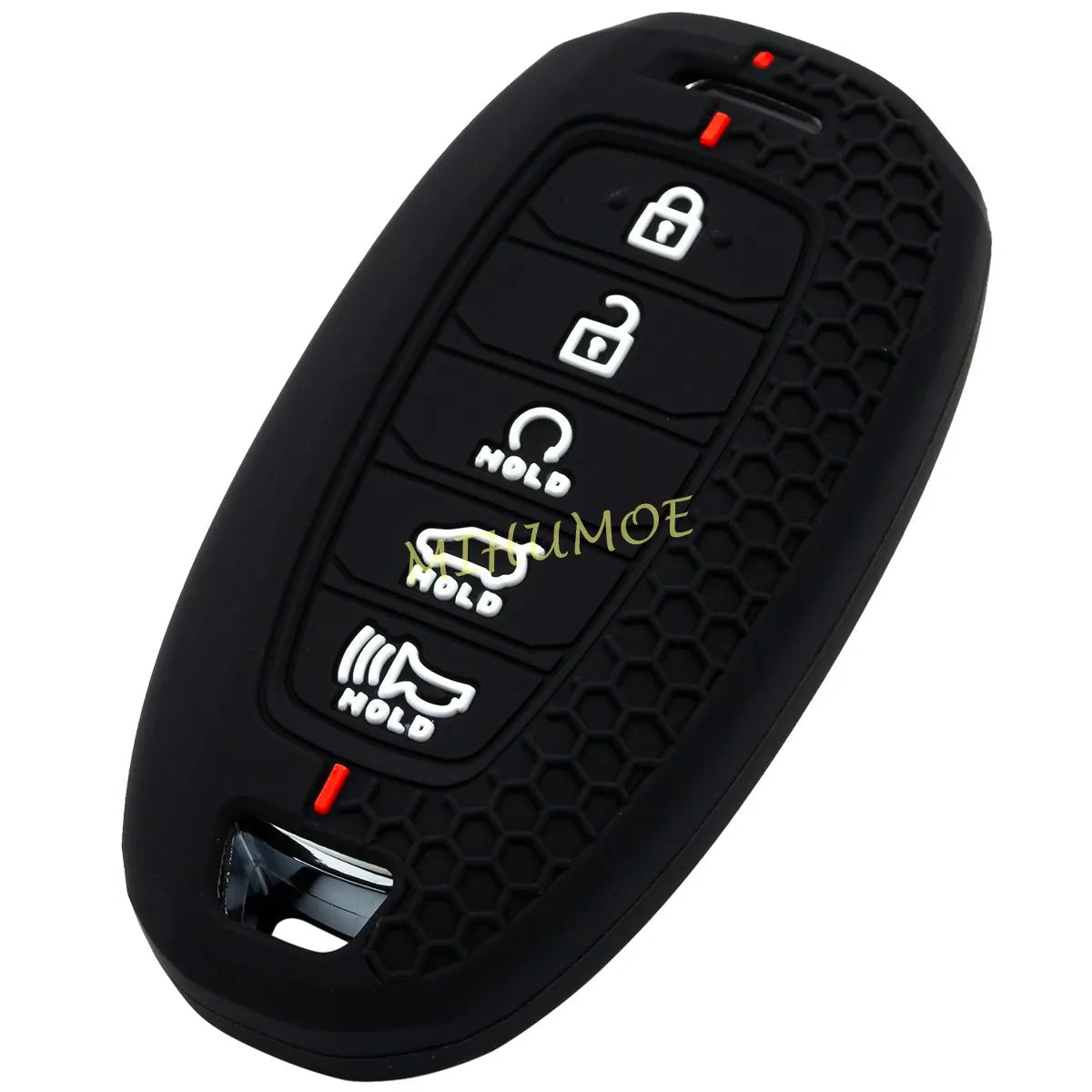 Car 5 Buttons Remote Key Case Keychain Shell Fob For 2020 2021 2022 Hyundai Palisade Elantra Silicone Key Holder Cover CM World