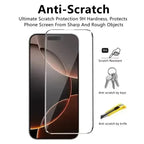 6Pcs Tempered Glass For iPhone 17 Air 18 16 15 14 13 12 11 Pro Max Mini Screen Protectors For iPhone 16e 13 Mini XS XR 7 8 Plus