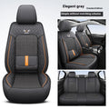 5-seat  car seat cover, new nappa leather ice silk fixed lumbar support, four-season universal, suitable for most cars CM World